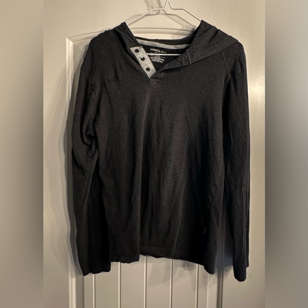 Kenneth Cole Men's Charcoal Gray Long Sleeve Shirt